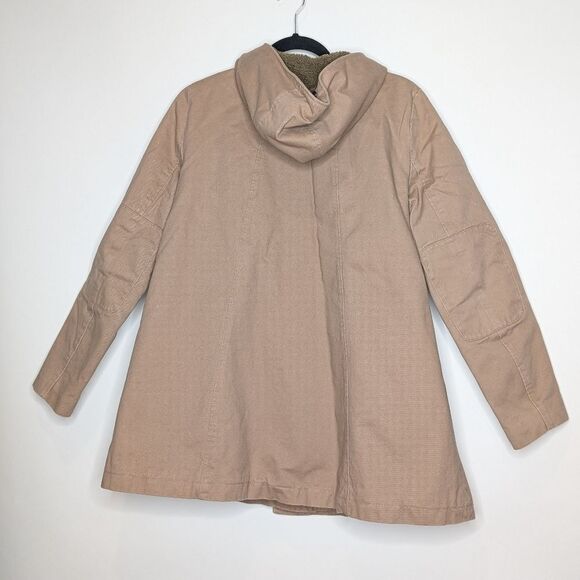 Maje Guapa Parka Camel Coat Toggle w/o fur trim Size 38 - Picture 5 of 11